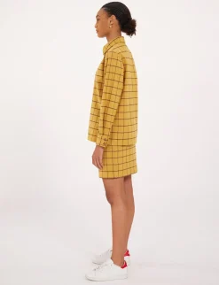 Best Ines de la Fressange Paris Cassia ochre check shirt