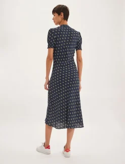 Outlet Ines de la Fressange Paris Cerise blue print dress