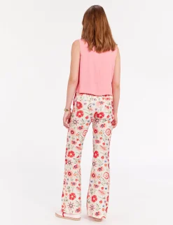 New Ines de la Fressange Paris Charlotte ecru embroidered trousers