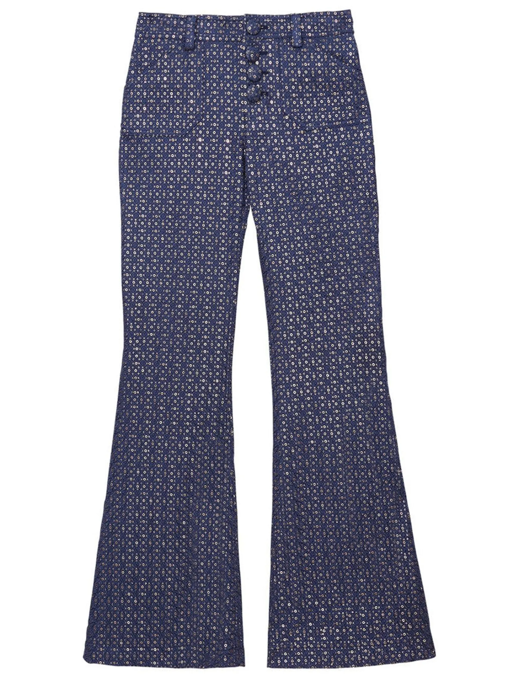 Clearance Ines de la Fressange Paris Charlotte navy print trousers