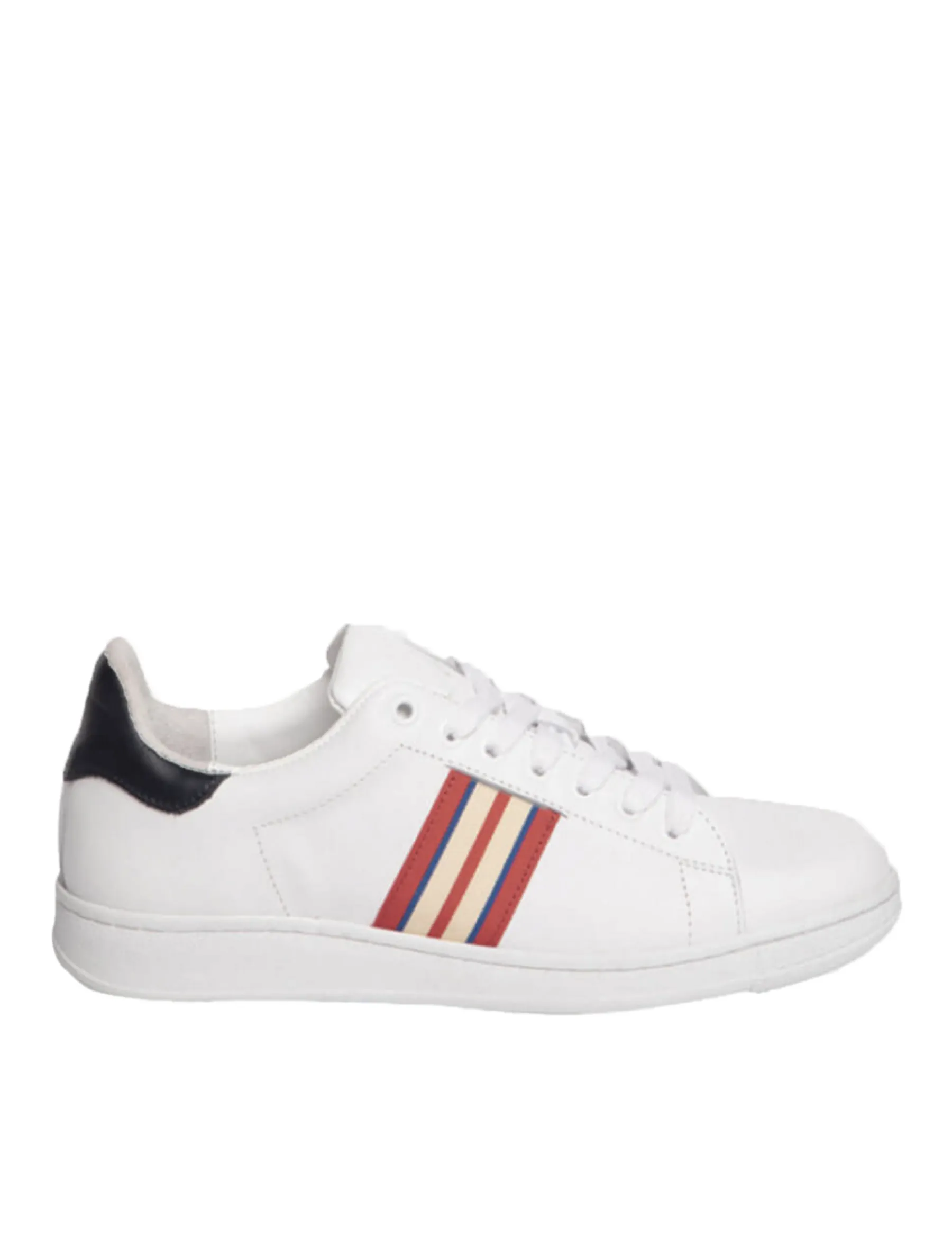 Shop Ines de la Fressange Paris Charly tricolour braid trainers