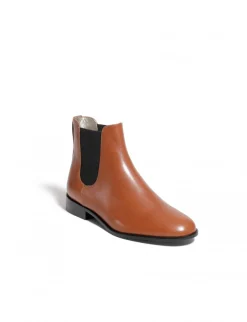 New Ines de la Fressange Paris Chelsea boots in camel leather