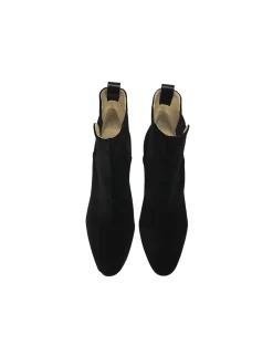 New Ines de la Fressange Paris Chelsea boots with heels, black velvet