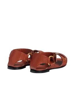 Cheap Ines de la Fressange Paris Cognac flat sandal