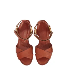 Cheap Ines de la Fressange Paris Cognac flat sandal