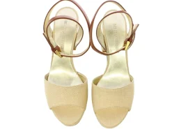 Best Sale Ines de la Fressange Paris Cognac platform sandal