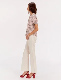 Outlet Ines de la Fressange Paris Constance blouse in printed linen