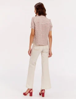 Outlet Ines de la Fressange Paris Constance blouse in printed linen