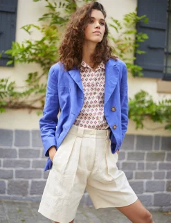 Outlet Ines de la Fressange Paris Constance blouse in printed linen