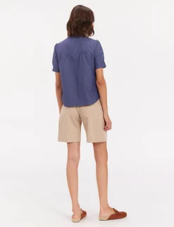 Hot Ines de la Fressange Paris Constance blue blouse