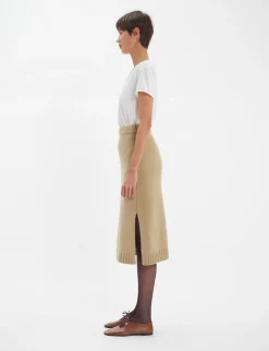 Best Sale Ines de la Fressange Paris Damia skirt in camel wool