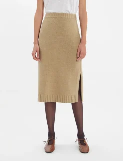 Best Sale Ines de la Fressange Paris Damia skirt in camel wool