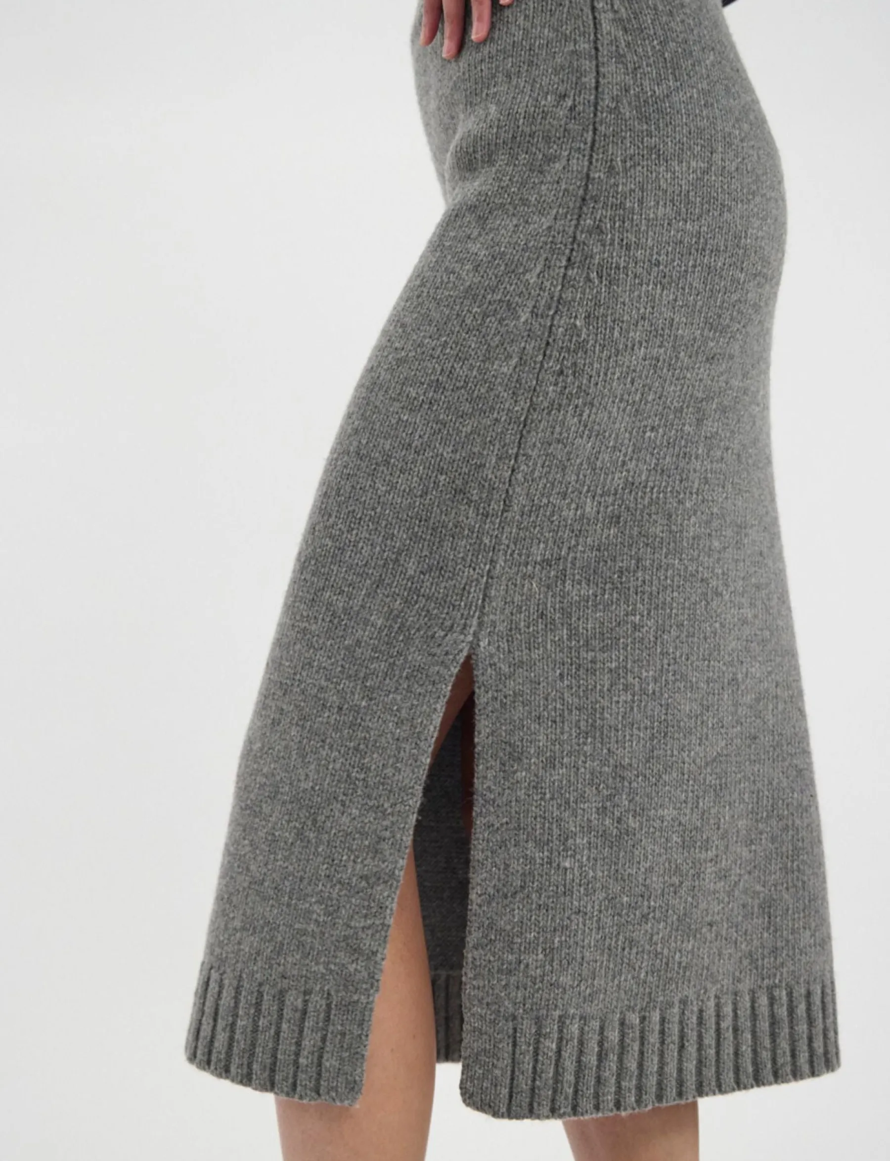 Discount Ines de la Fressange Paris Damia skirt in responsible grey wool