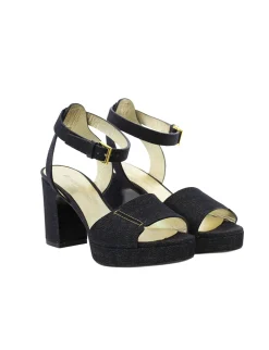 Sale Ines de la Fressange Paris Denim platform sandal