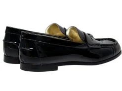 Cheap Ines de la Fressange Paris Elvire black patent leather loafer