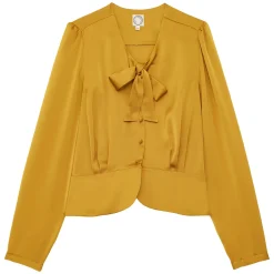 Best Sale Ines de la Fressange Paris Emeline mustard top