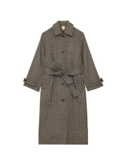 Best Sale Ines de la Fressange Paris Esmé coat in houndstooth wool-blend