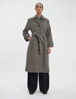 Best Sale Ines de la Fressange Paris Esmé coat in houndstooth wool-blend