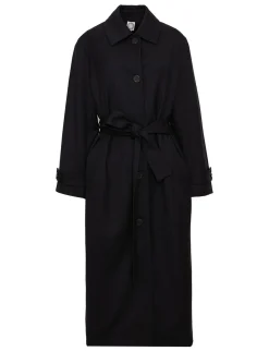 Best Ines de la Fressange Paris Esme black wool coat