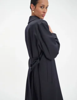 Best Ines de la Fressange Paris Esme black wool coat