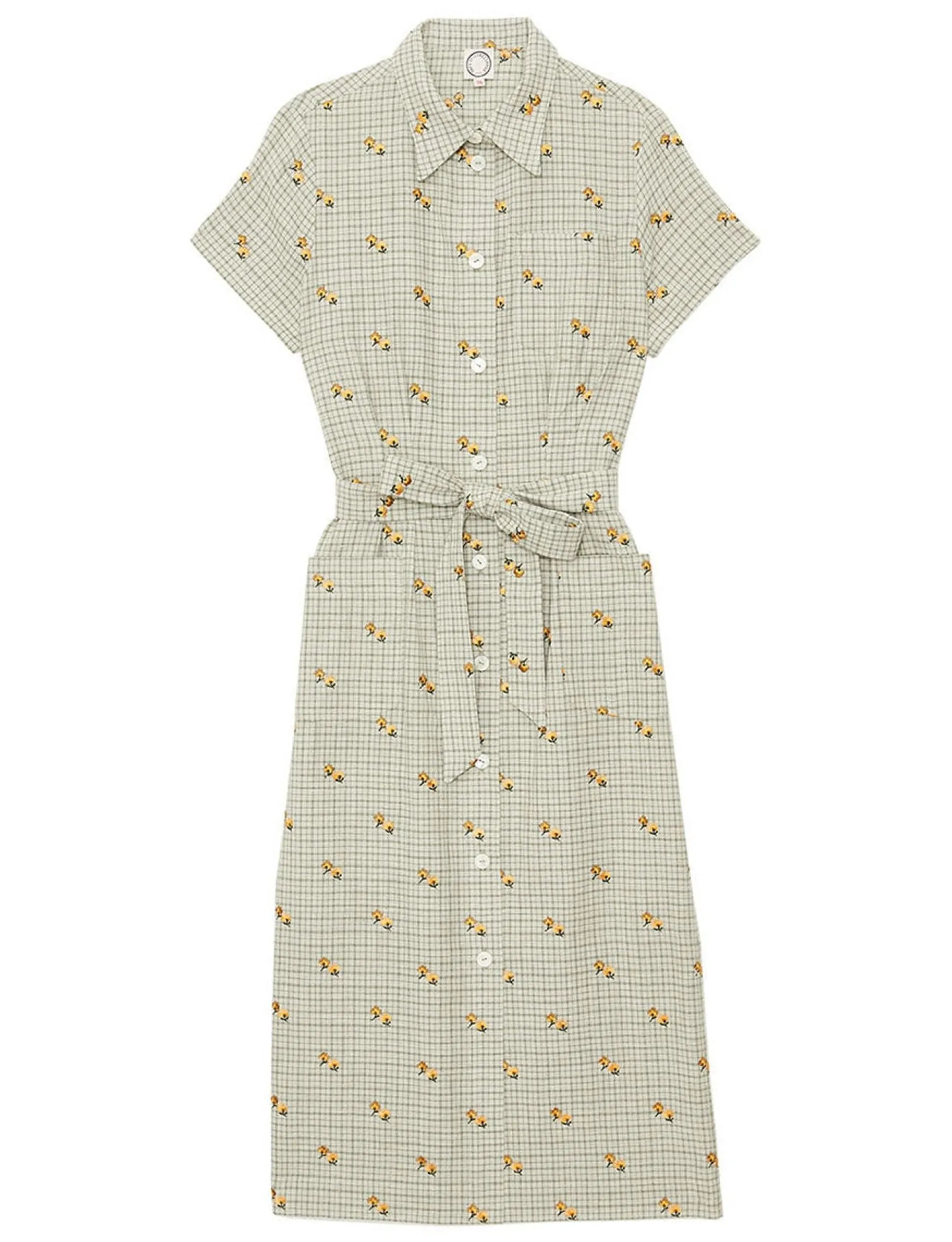 Fashion Ines de la Fressange Paris Ethel straight dress, green print