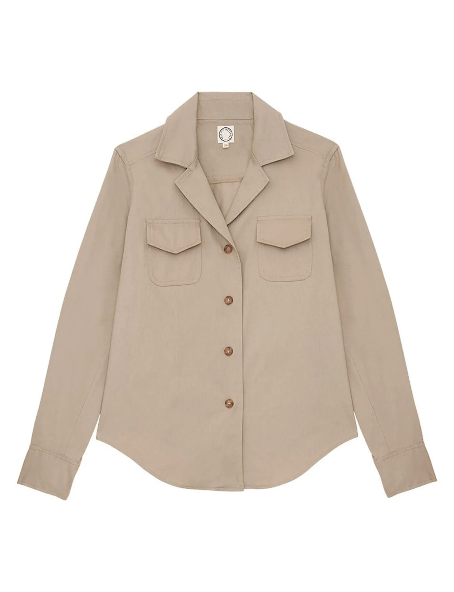 Fashion Ines de la Fressange Paris Evana beige shirt