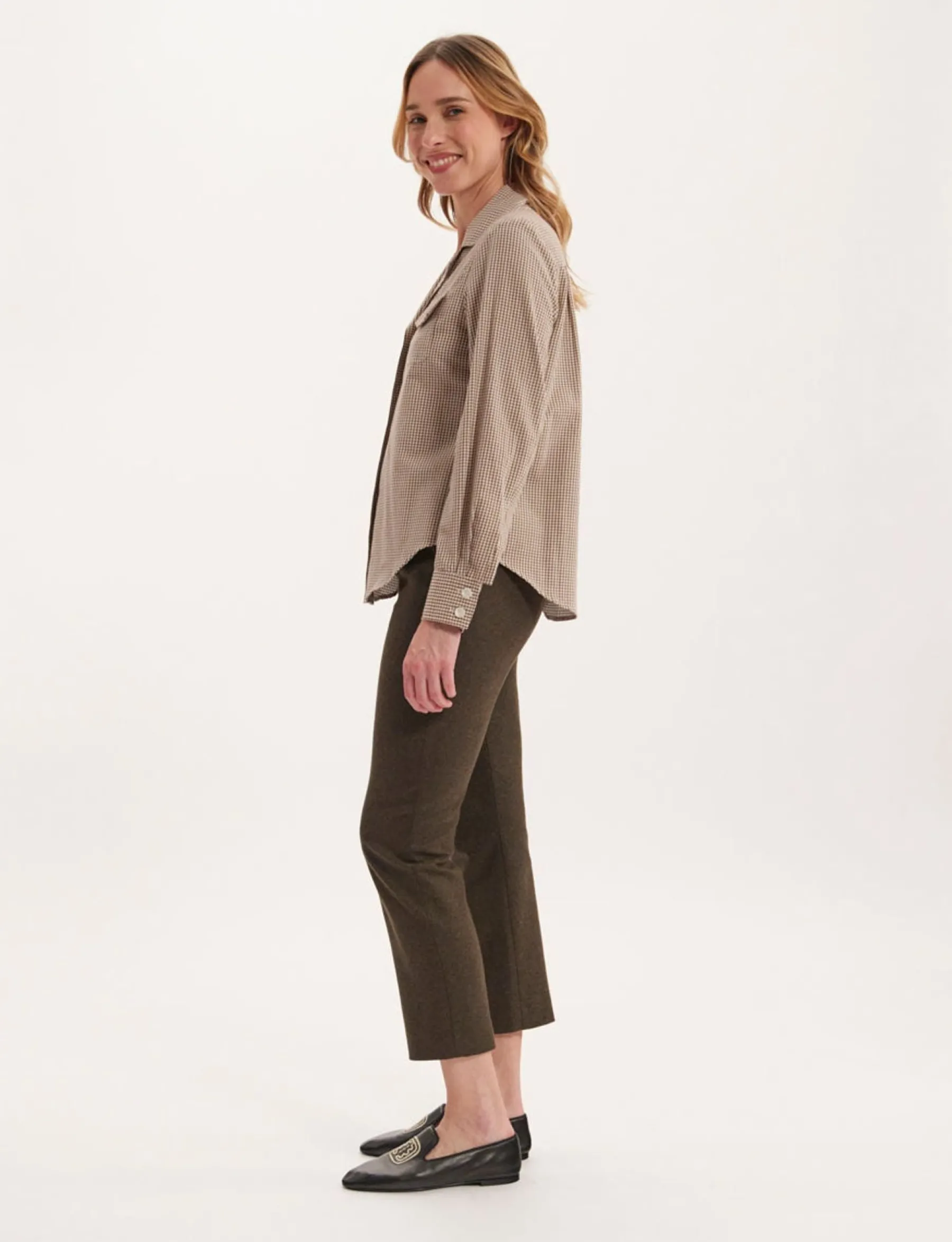 Cheap Ines de la Fressange Paris Evana plaid shirt