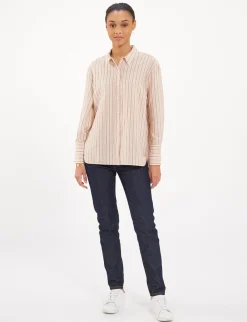 Sale Ines de la Fressange Paris Falco ecru striped shirt