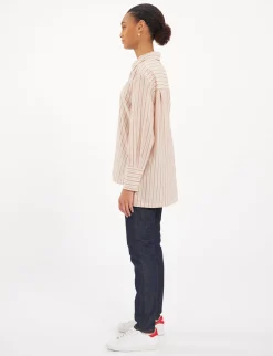 Sale Ines de la Fressange Paris Falco ecru striped shirt