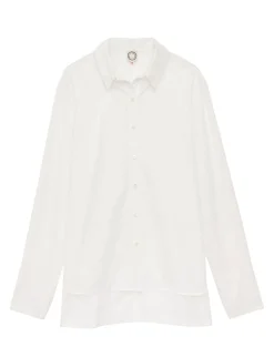 Outlet Ines de la Fressange Paris Falco white cotton shirt