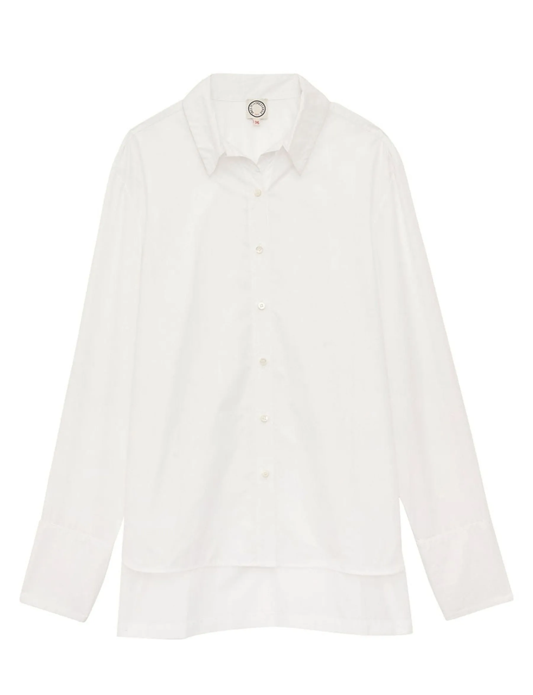 Outlet Ines de la Fressange Paris Falco white cotton shirt