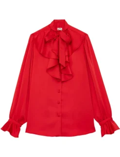 Outlet Ines de la Fressange Paris Fanfan red shirt