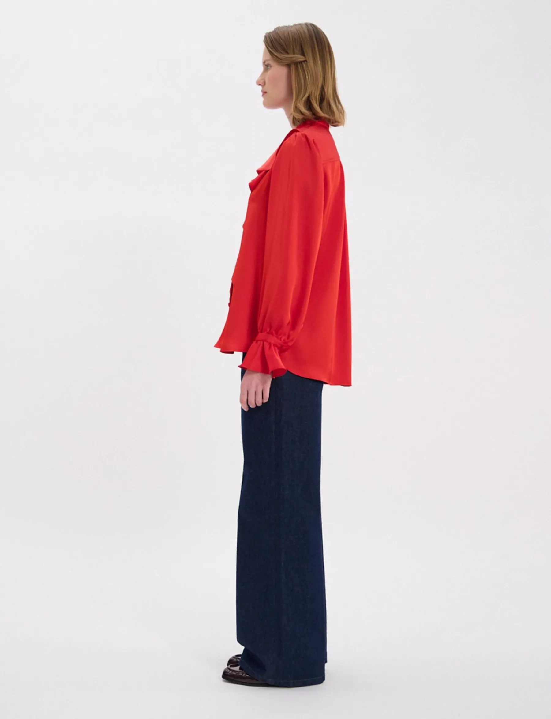 Outlet Ines de la Fressange Paris Fanfan red shirt