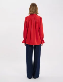 Outlet Ines de la Fressange Paris Fanfan red shirt