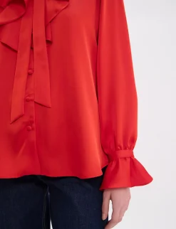 Outlet Ines de la Fressange Paris Fanfan red shirt