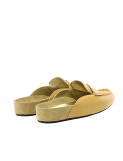 Hot Ines de la Fressange Paris Flavie natural leather moccasin mule