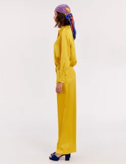 Flash Sale Ines de la Fressange Paris Fluid yellow buttercup Luciano trousers