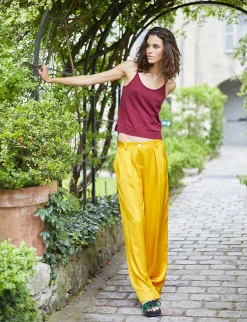 Flash Sale Ines de la Fressange Paris Fluid yellow buttercup Luciano trousers