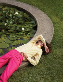 Flash Sale Ines de la Fressange Paris Francesca pink trousers