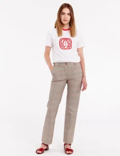 Discount Ines de la Fressange Paris Francisco checked trousers