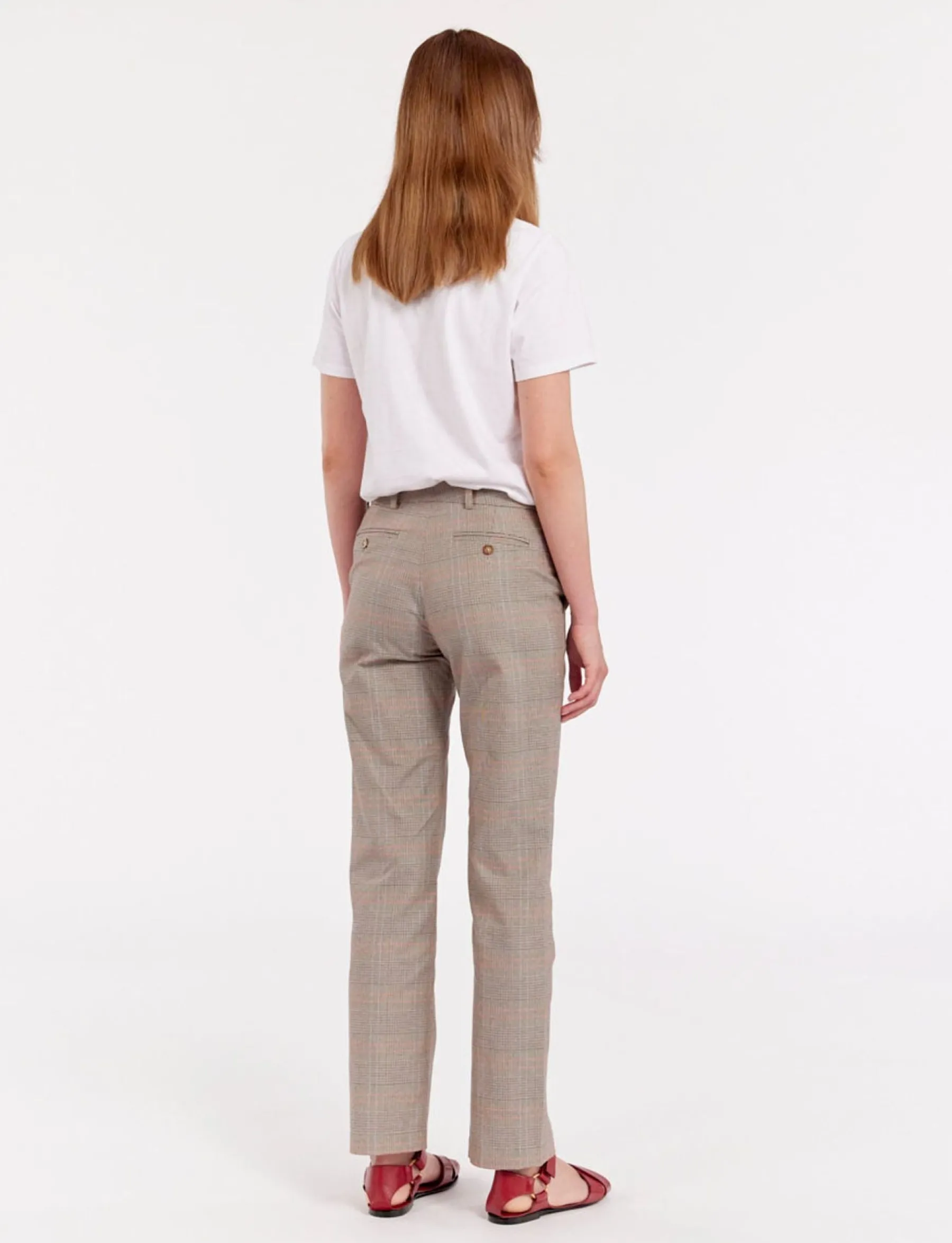 Discount Ines de la Fressange Paris Francisco checked trousers