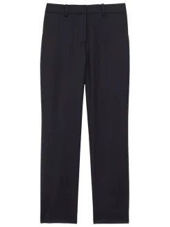 New Ines de la Fressange Paris Francisco navy blue wool trousers