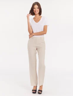 New Ines de la Fressange Paris Francisco trousers in sandy linen