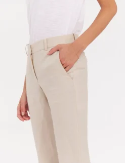 New Ines de la Fressange Paris Francisco trousers in sandy linen