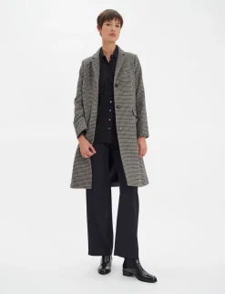 Online Ines de la Fressange Paris Franck houndstooth wool coat