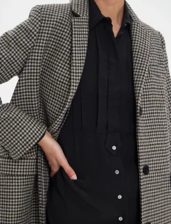 Online Ines de la Fressange Paris Franck houndstooth wool coat