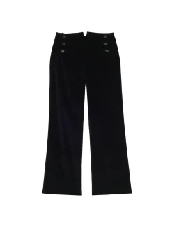 Fashion Ines de la Fressange Paris Gabriel trousers in smooth black velvet