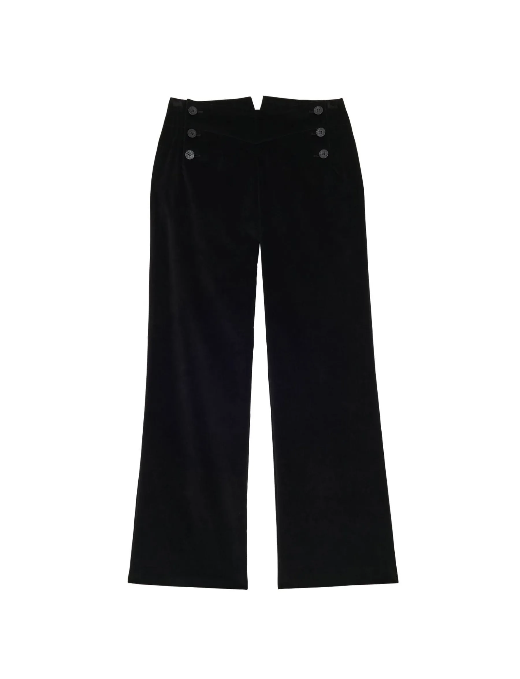 Fashion Ines de la Fressange Paris Gabriel trousers in smooth black velvet