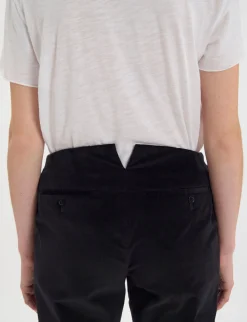 Fashion Ines de la Fressange Paris Gabriel trousers in smooth black velvet