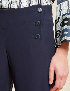 Cheap Ines de la Fressange Paris Gabriel trousers navy blue OLD REF